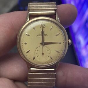 🔥 Vintage Omega Automatic Men’s Watch – Swiss Made – Gold Tone – 1950s/60s Era